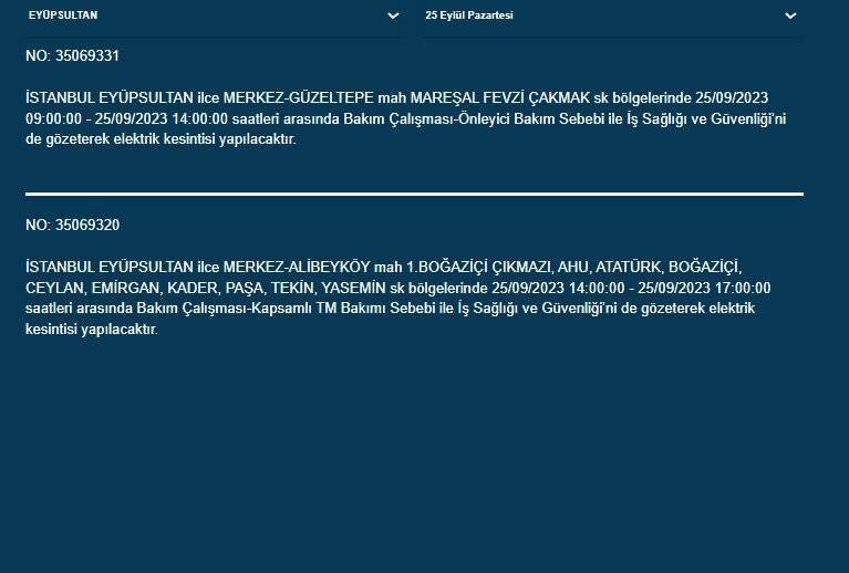 BEDAŞ İstanbul’un 22 ilçesinde elektriklerin kesileceğini duyurdu - Resim: 11